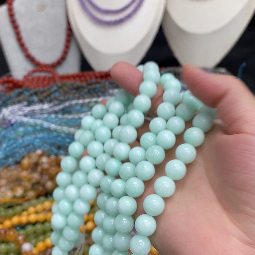 玛瑙/玉髓未镶嵌半成品天河石10m