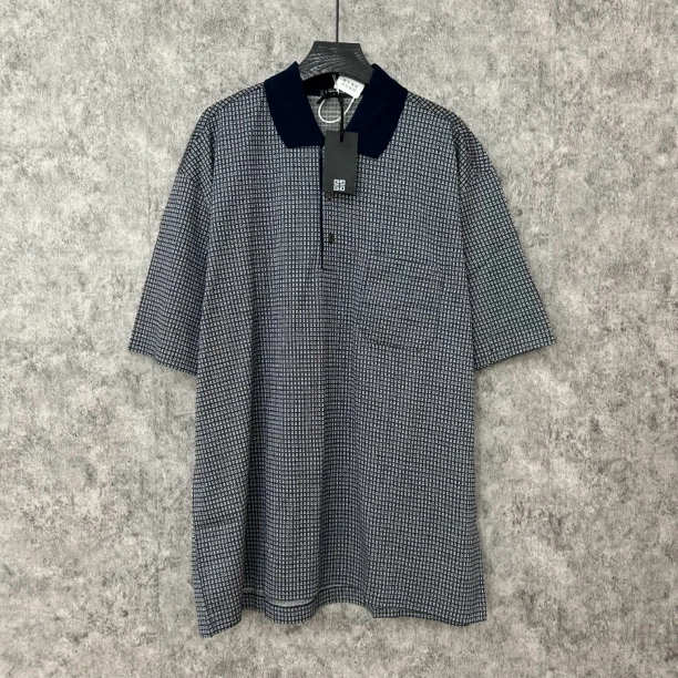 未使用 Givenchy/纪梵希 蓝色满印半袖polo上衣