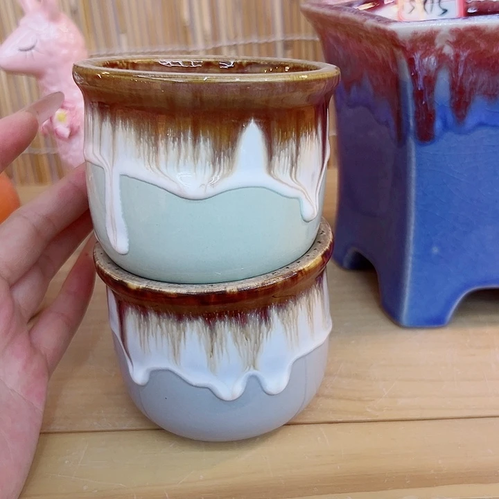 有孔，满10元包邮多肉陶瓷花盆