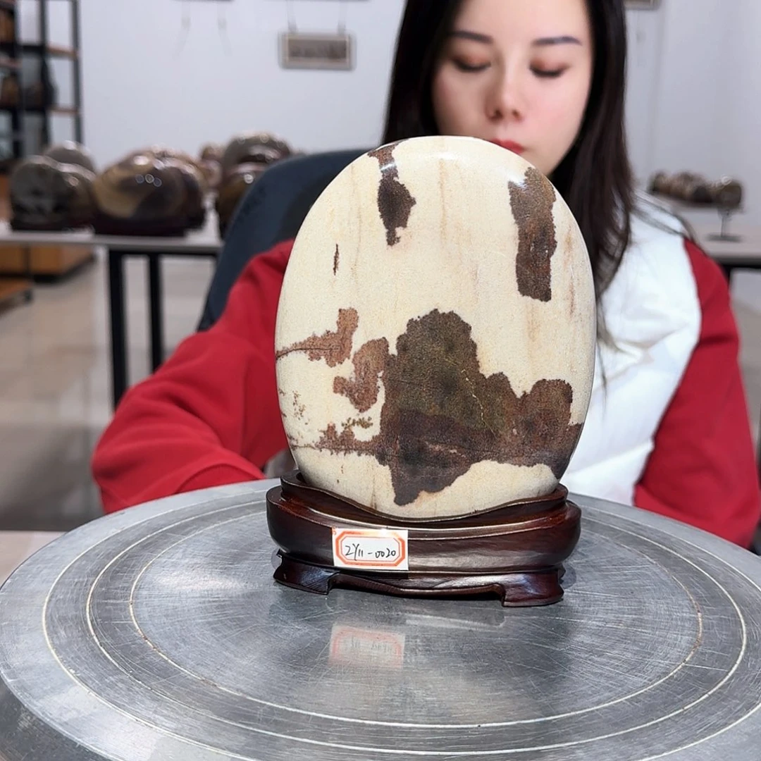 长江画面石中号摆件