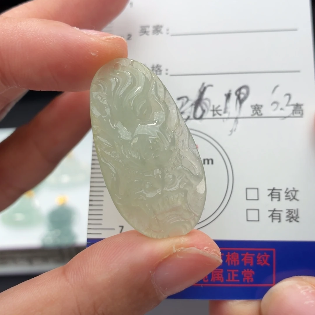 颈饰未镶嵌翡翠龙牌