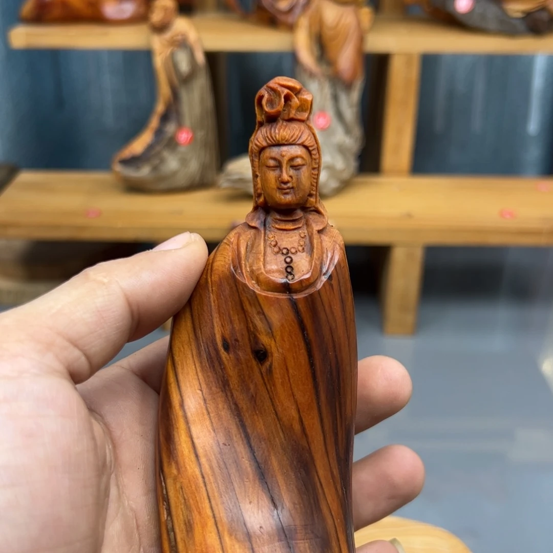 萤***L木崖柏木摆件手把件