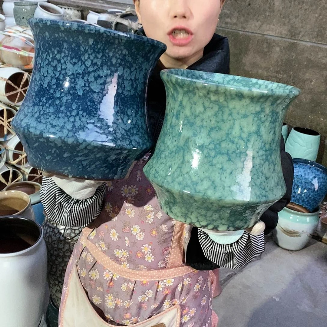 紫砂花盆正品口20高20