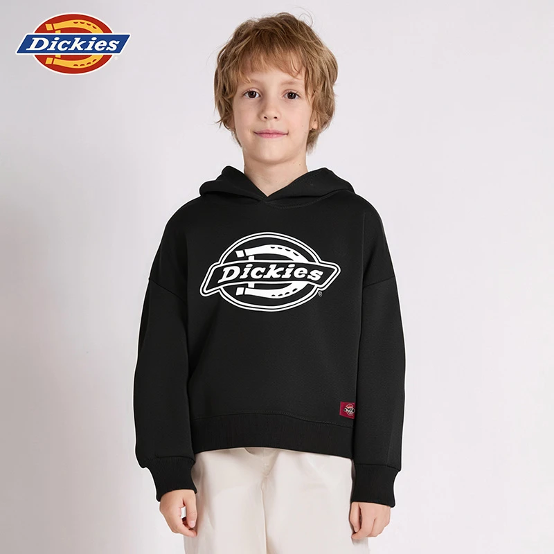 Dickies儿童童装宽松时尚春秋连帽秋季上衣秋冬卫衣套头衫舒适