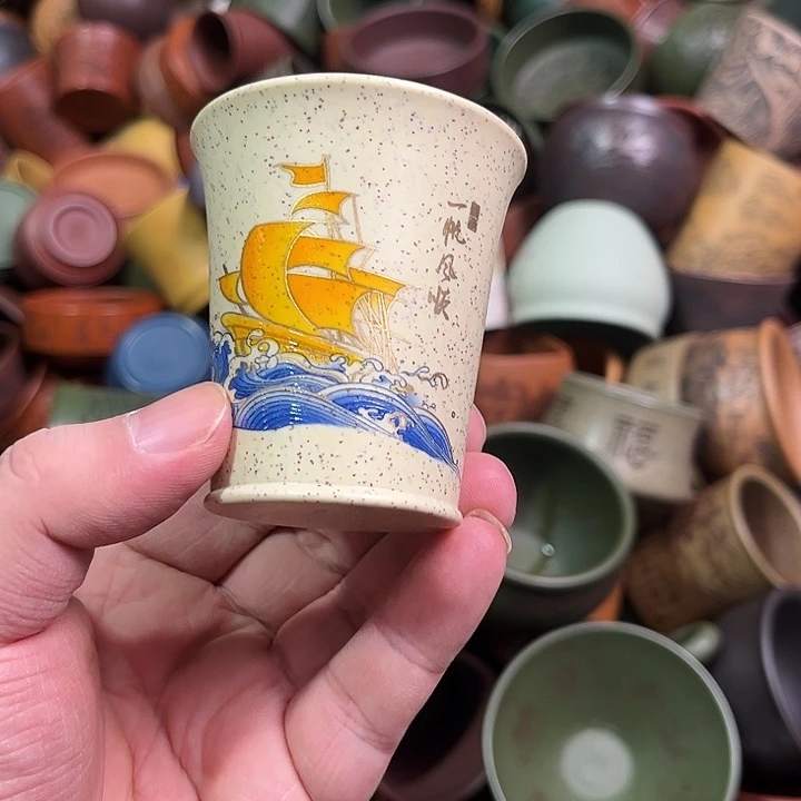 紫砂茶杯全手工紫砂主人杯