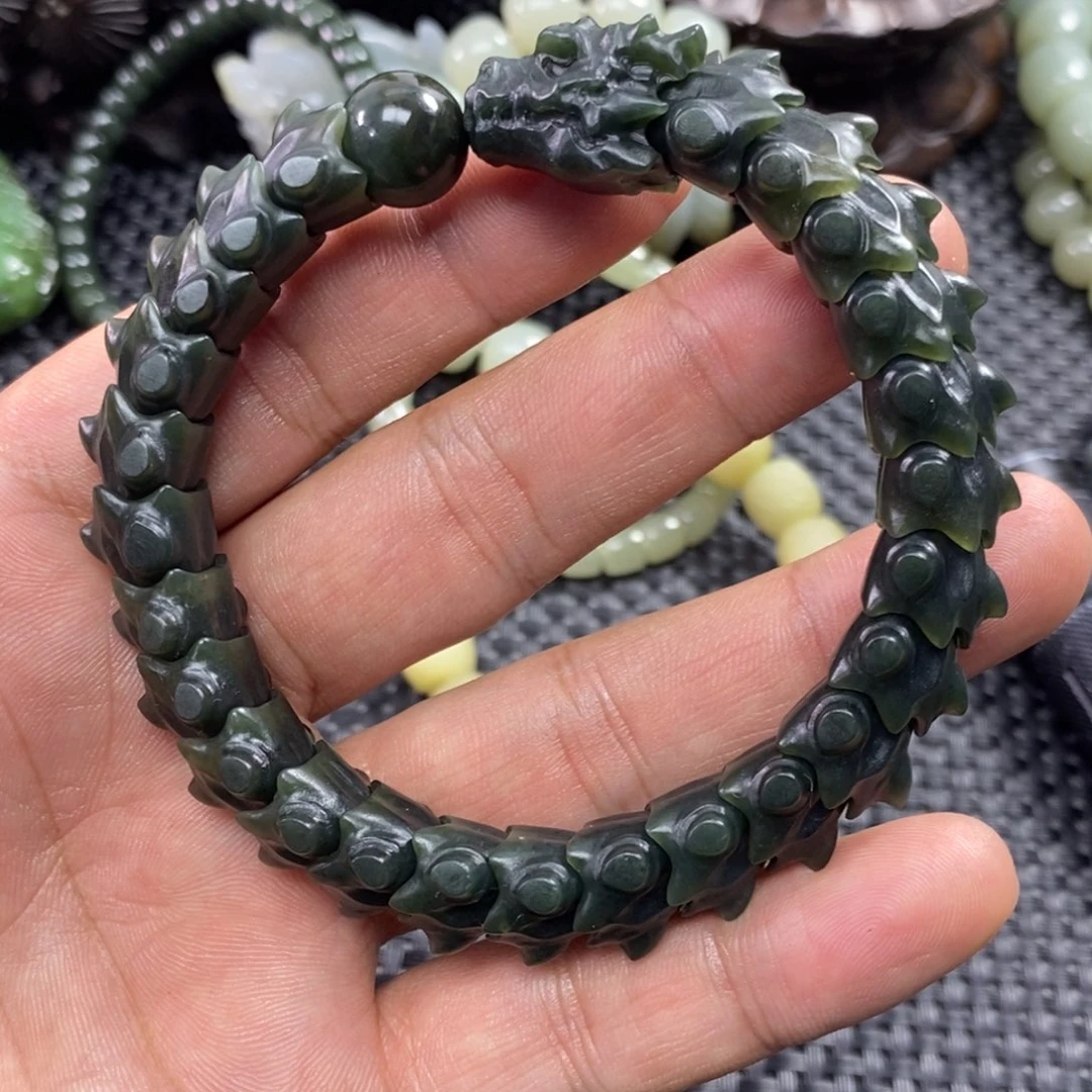 和田玉手链未镶嵌林*