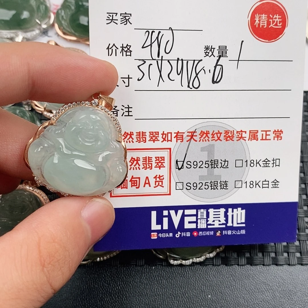 翡翠银S925镶嵌颈饰