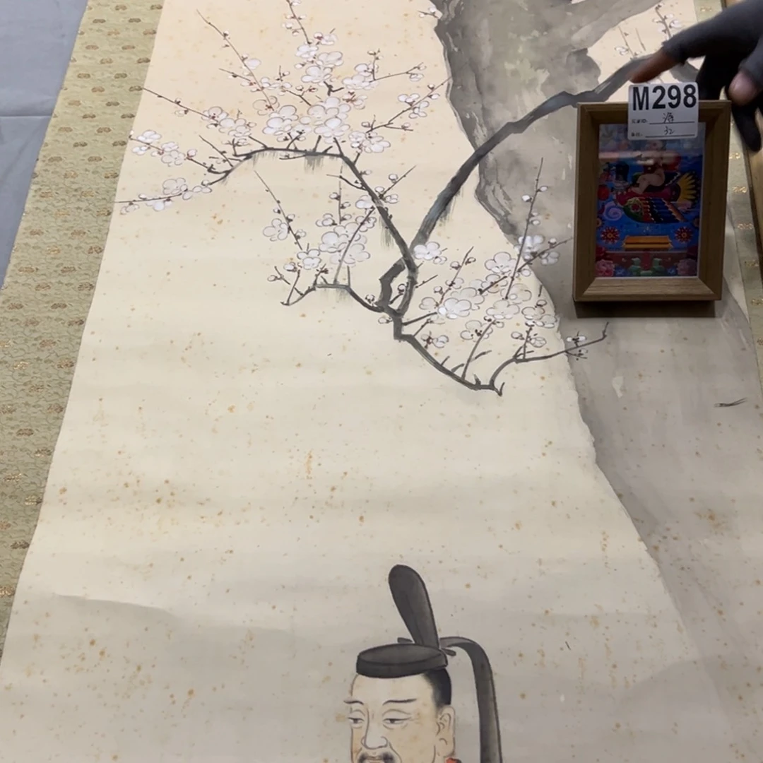 国画海**者手绘印刷人物挂轴