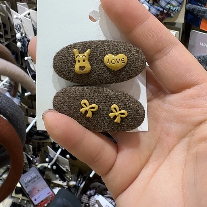 皮质铁合金鸭夹小狗头