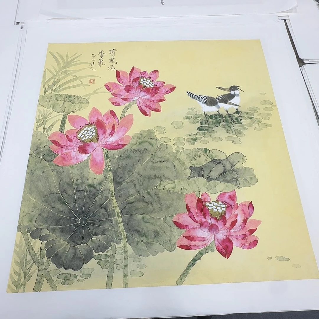 国画68*68纯手绘于往之