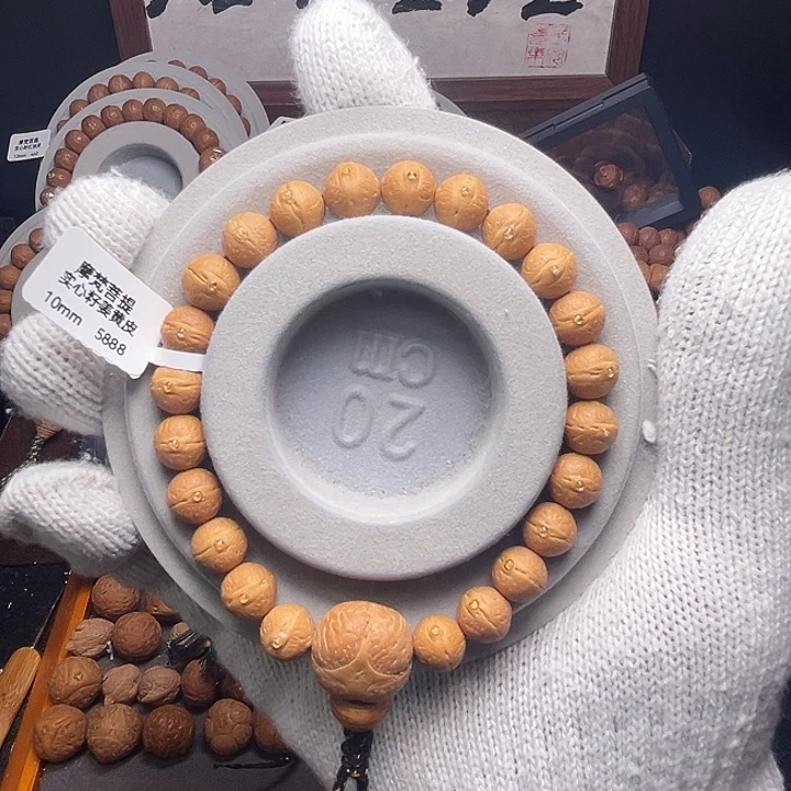 凤眼菩提手串10mm实心玉化皮