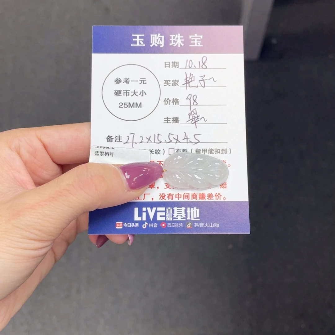 颈饰未镶嵌翡翠艳****理叶子