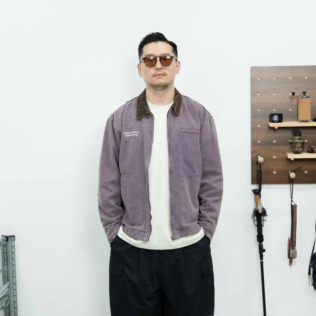 25FW卡哈家重磅复古做旧工装夹克秋季休闲长袖宽松翻领外套