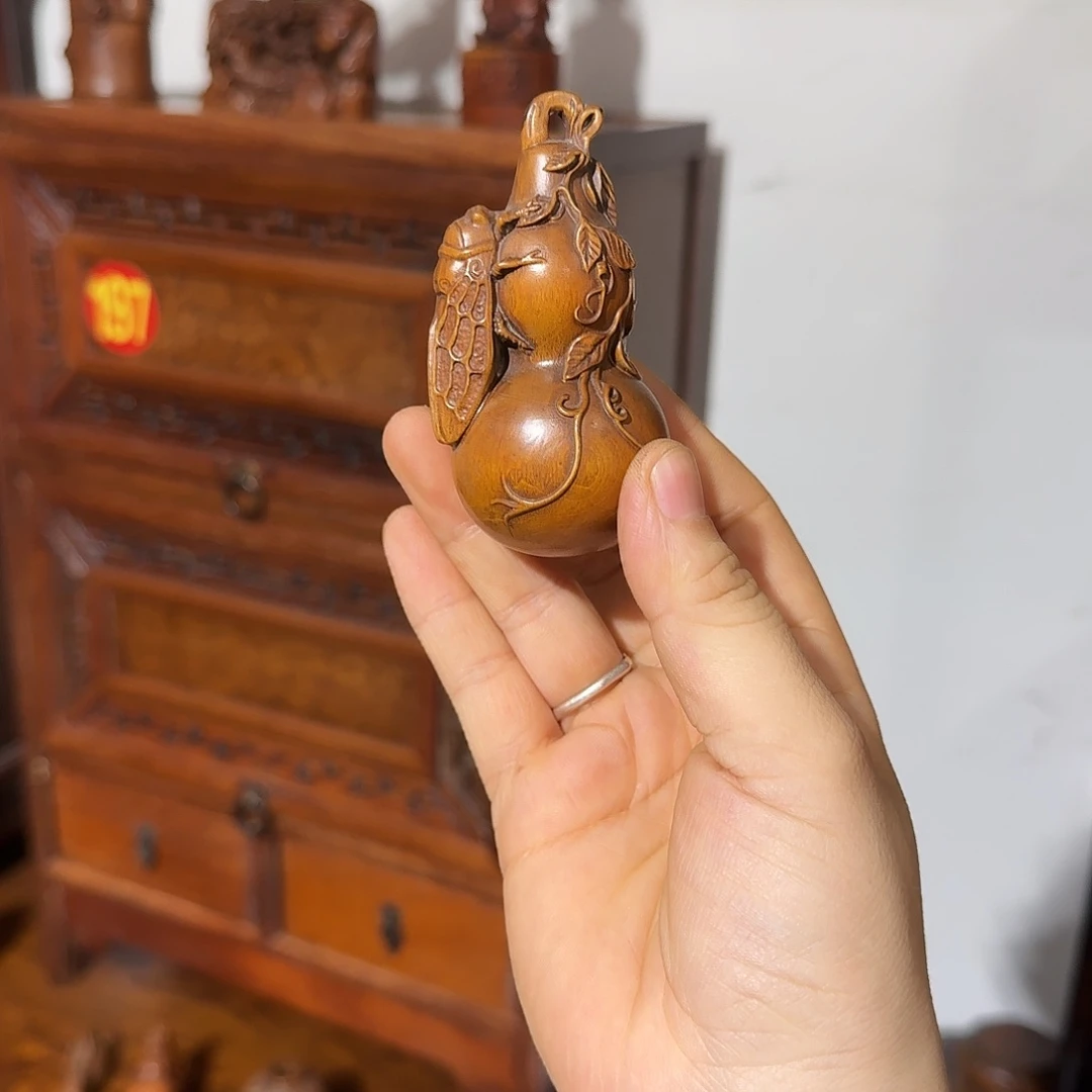 木用****6复古装饰摆件手把件高8厘米