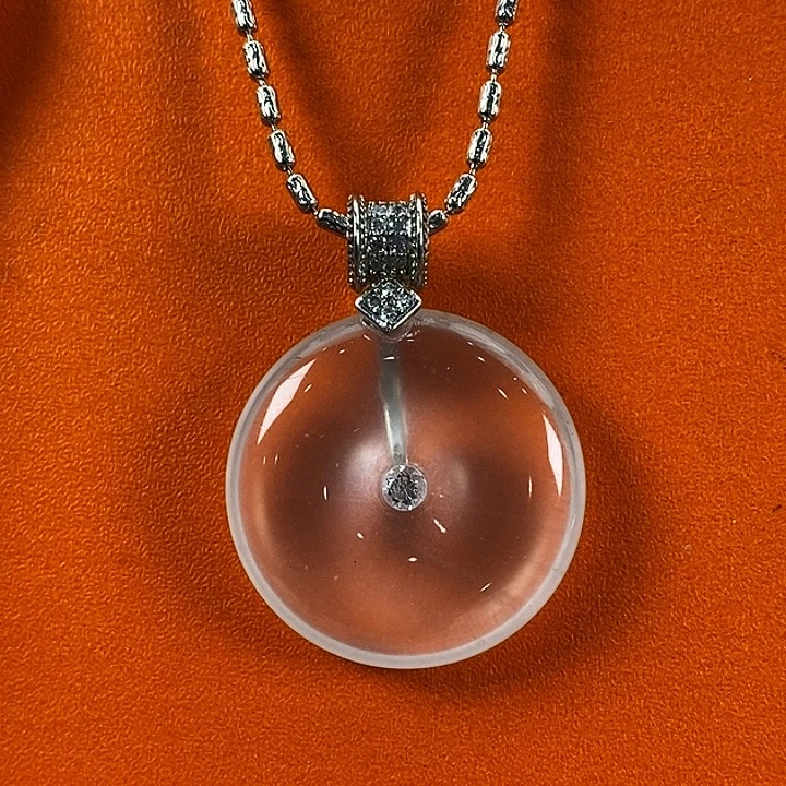 石英质玉银S925镶嵌颈饰