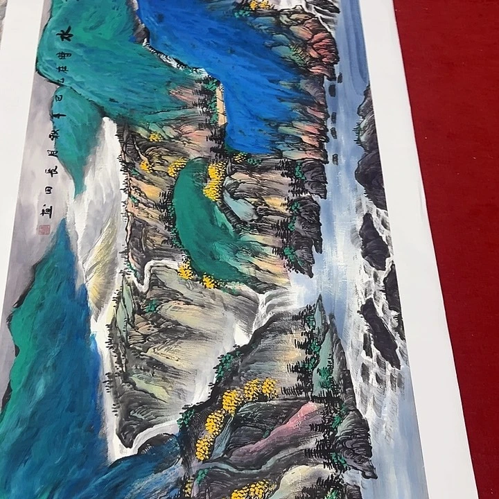 竖款晚上好呀……山水作品喜欢欣赏一下吧……