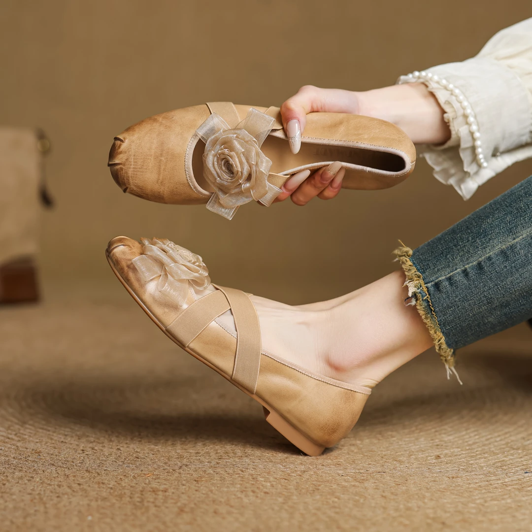 浅口单鞋女士流行款鞋子女ins潮牌百搭真皮女鞋明星同款鞋女款