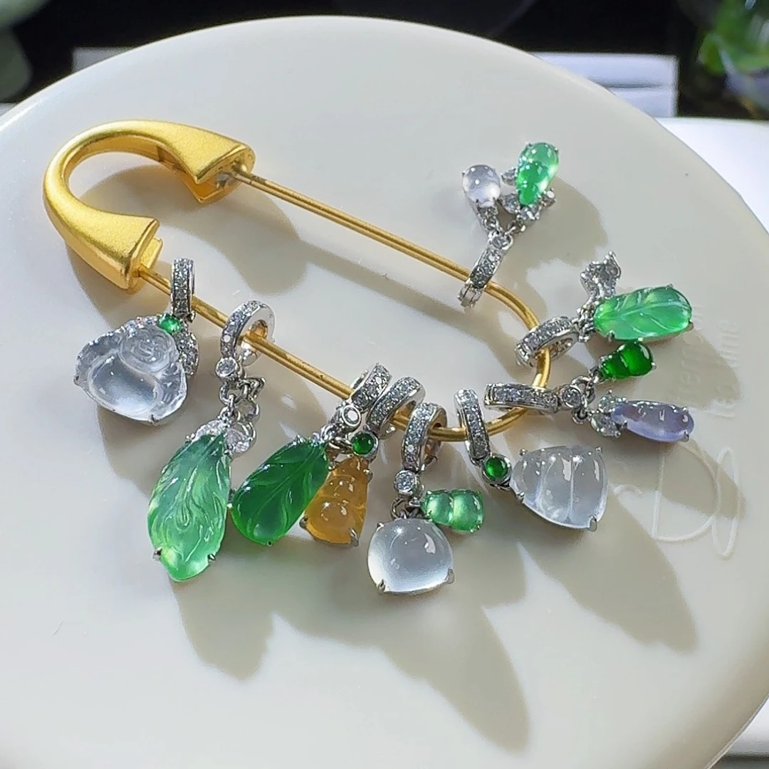 翡翠18K金镶嵌颈饰多样性发其一