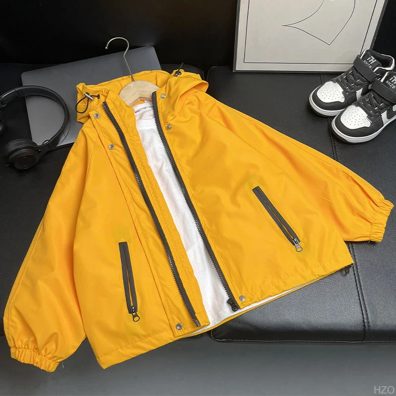 男童外套秋款2024新款中大儿童秋款防风上衣女孩时髦冲锋衣夹克