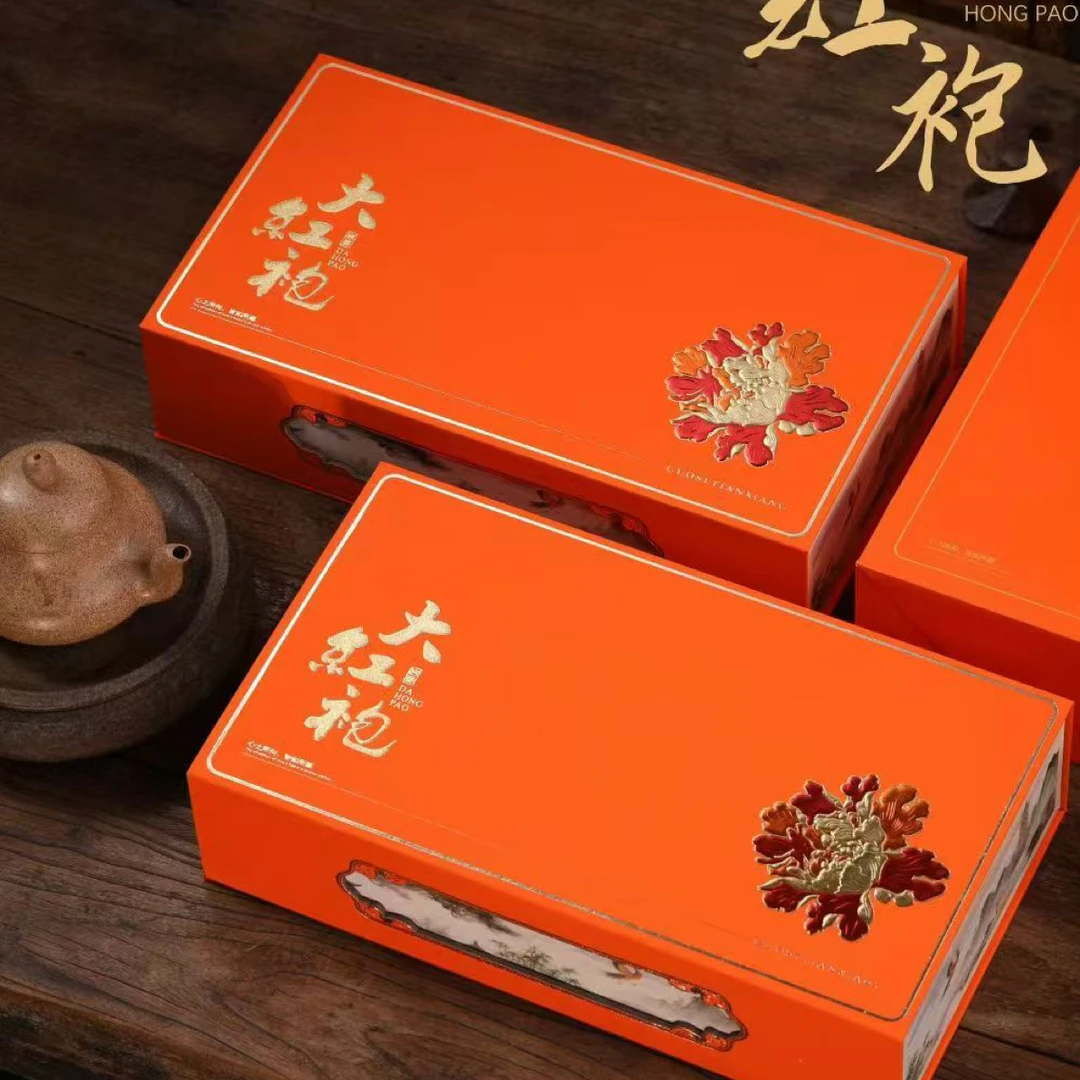 武夷岩茶浓香大红袍 花开富贵橙色 高档礼盒2盒装/500g