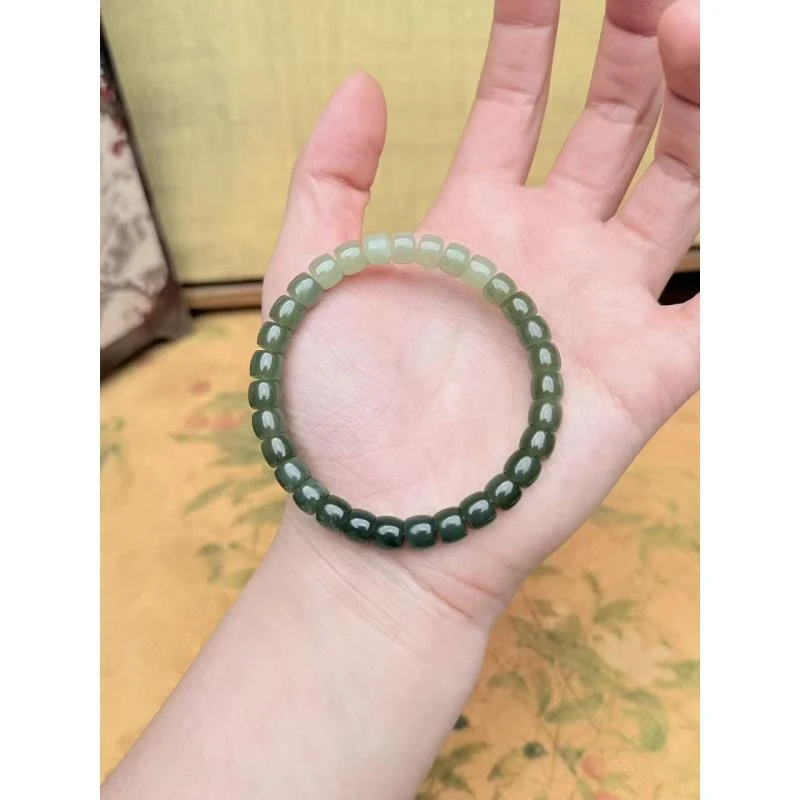 DH-1110-和田玉0.6单圈渐变手串（多样性发其一）