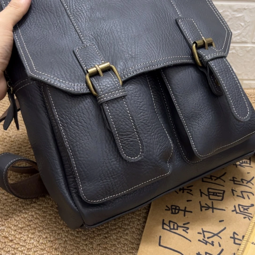 【闪购商品】头层牛皮灰兰