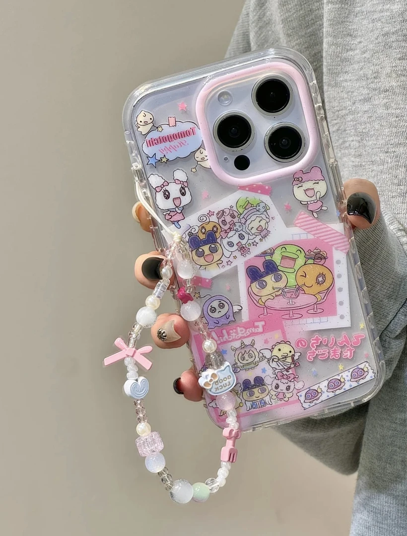 可爱卡通拓麻歌子贴图适用苹果16promax手机壳iphone15Pro14