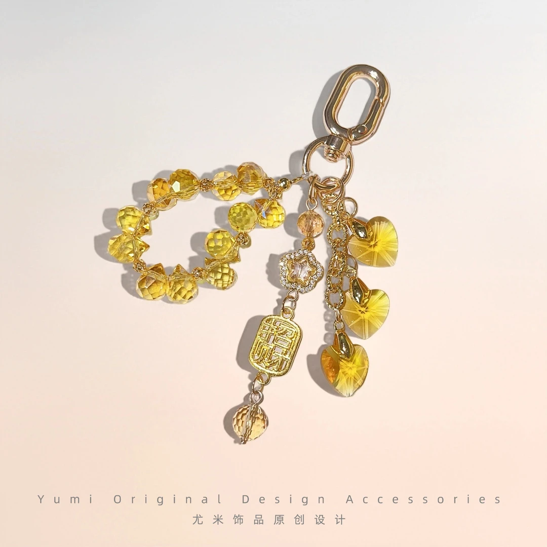 尤米原创设计手机链高端女款防丢手机挂链绳节日百搭礼物L954
