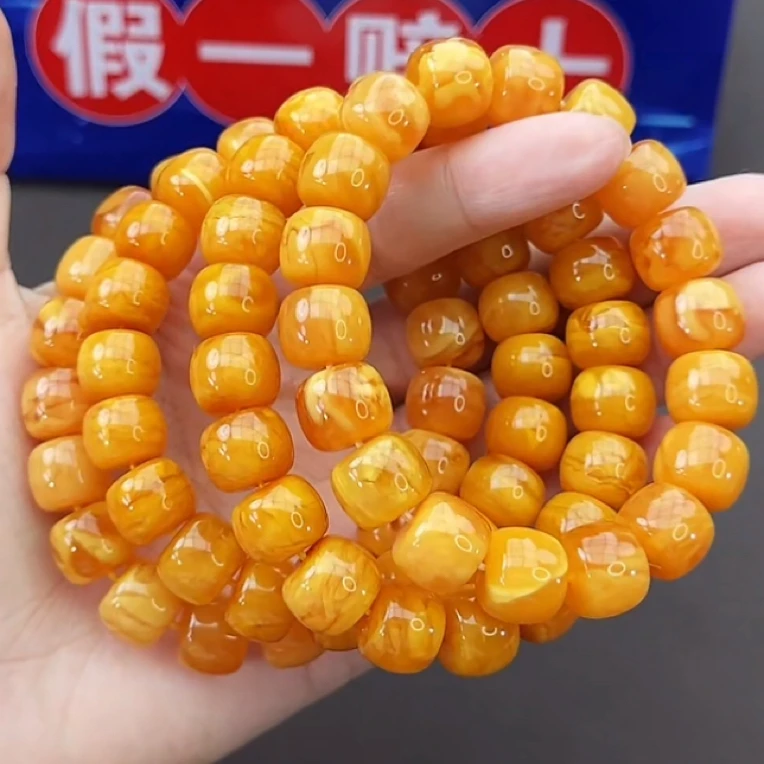 【齐福珠宝】12mm特级溶洞金瓷白精工高桩老型单圈（多样性发其一）