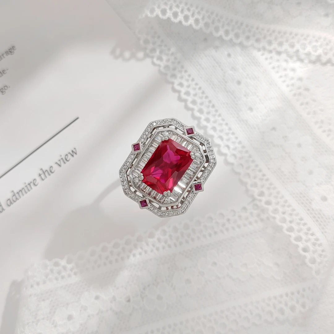 铜合金合成锆石戒指 TT8FXL-33891 戒指轻奢精致欧美时尚气质