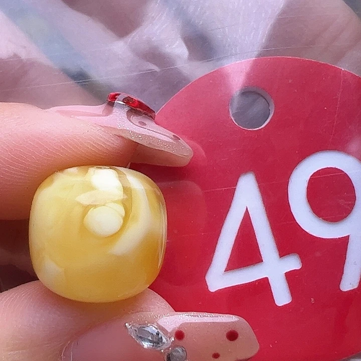 未镶嵌蜜蜡裸石骁微花粉 13.2mm老型