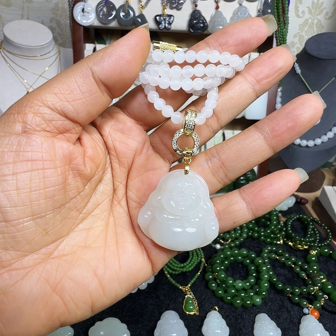 和田玉未镶嵌吊坠(不含链)