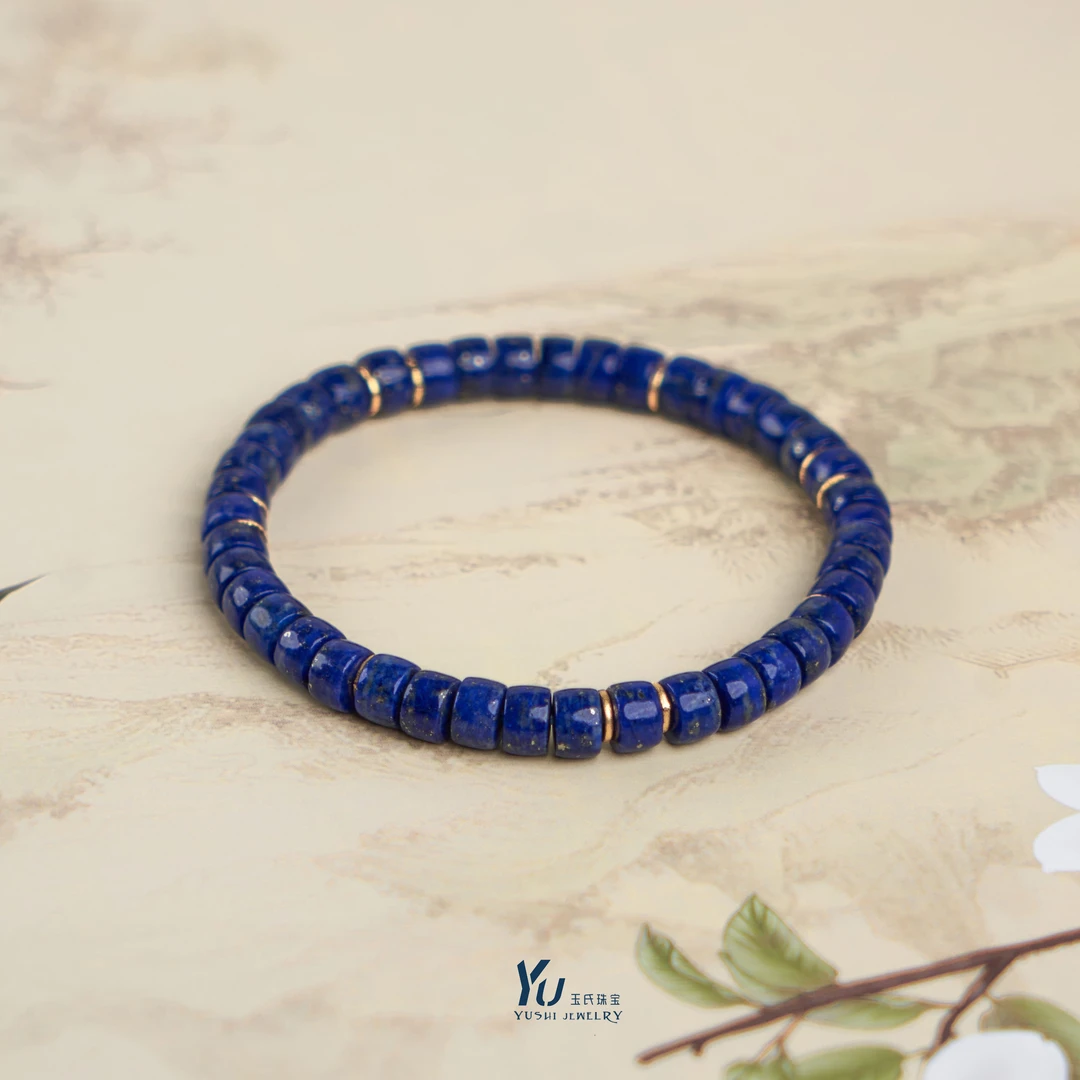 【玉总珠宝】925银青金石直切手串小众手链女多样性发一CAN2430244