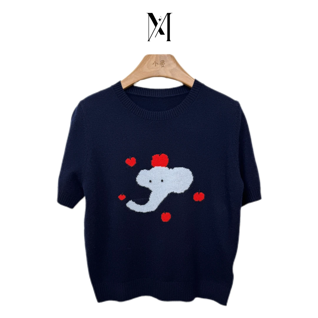 【全羊毛12针苹果象小衫】25Q9561