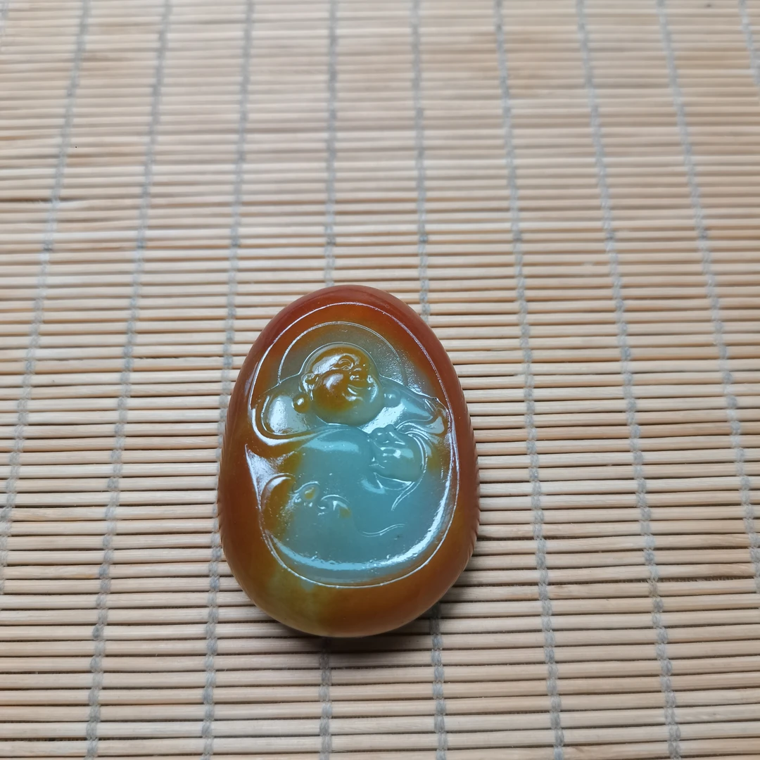 新疆和田玉弥勒佛挂件47克