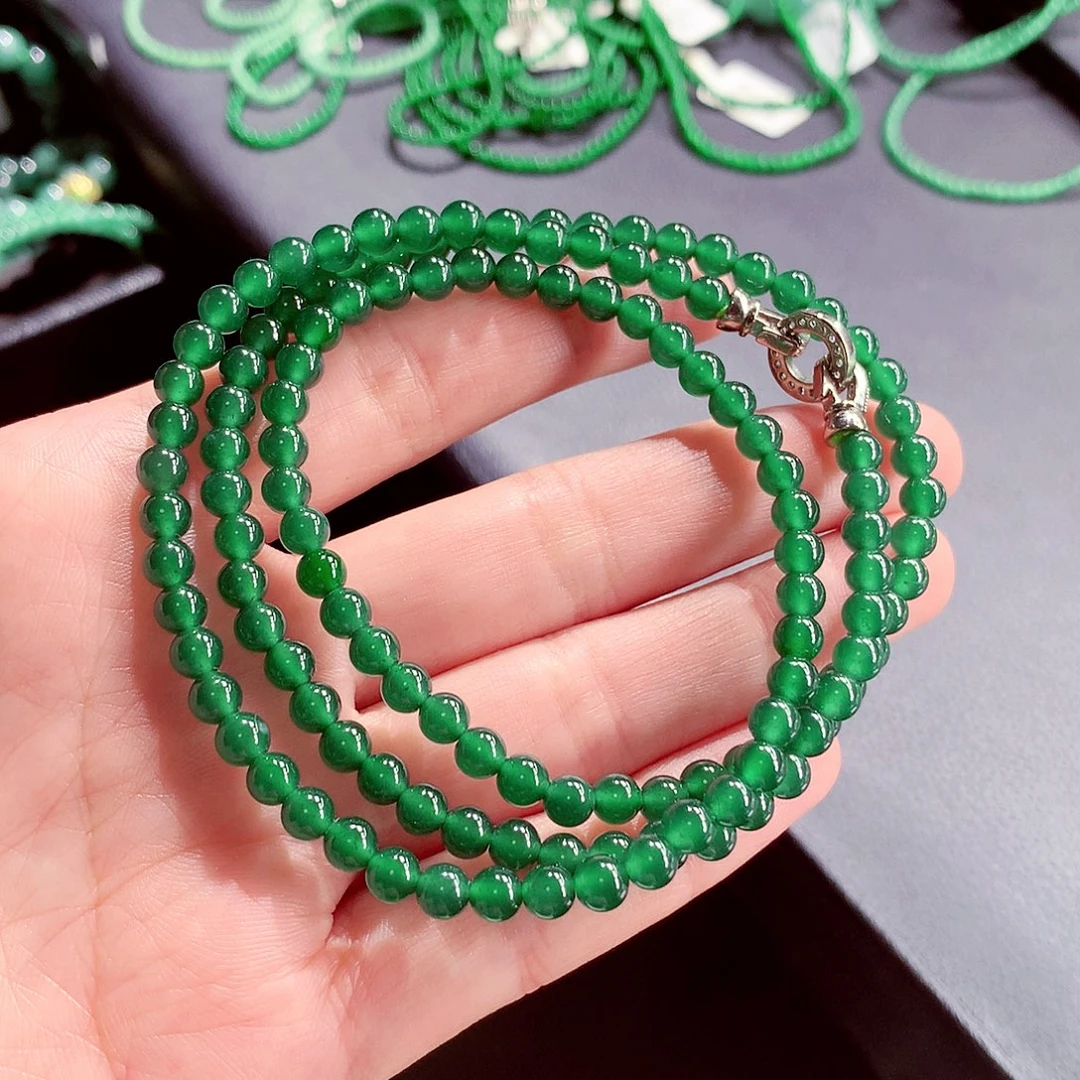 翡翠未镶嵌毛衣链