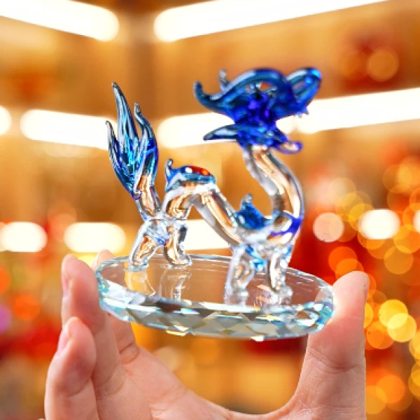 k9水晶12生肖龙摆件