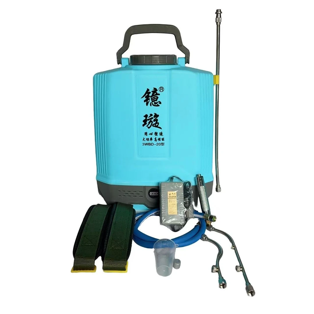 三缸隔膜泵农用高压消毒打药机锂电充电喷壶背负式喷雾器