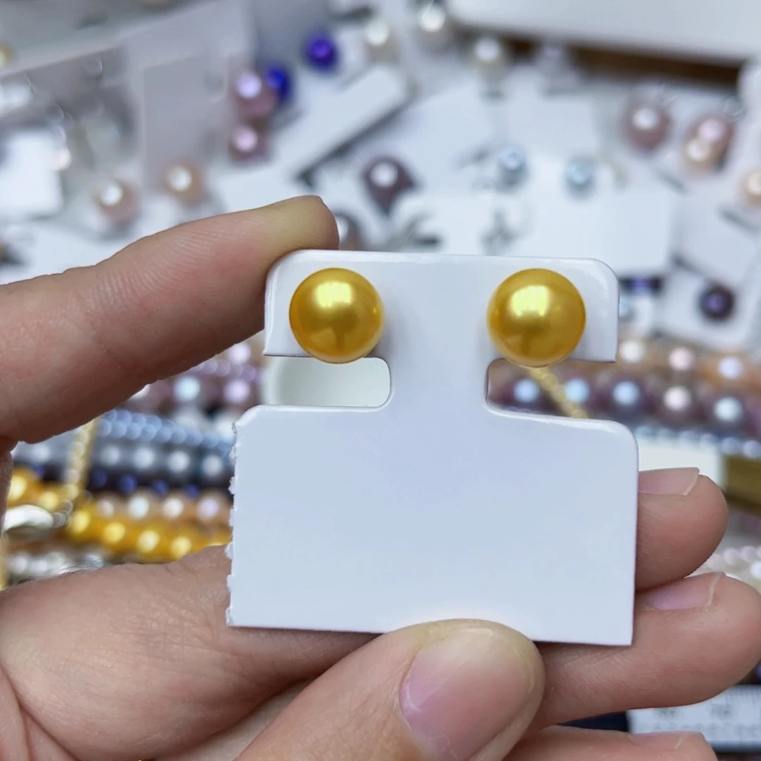 淡水珍珠耳饰银S925镶嵌