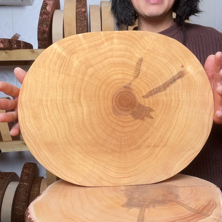 S****木A银杏木菜板原木整切