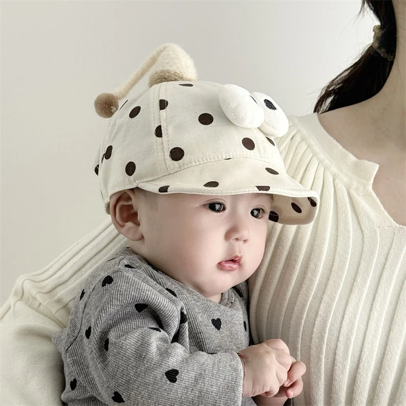 婴儿帽子春秋季婴幼儿鸭舌帽可爱女宝宝棒球帽夏天新生儿童遮阳帽