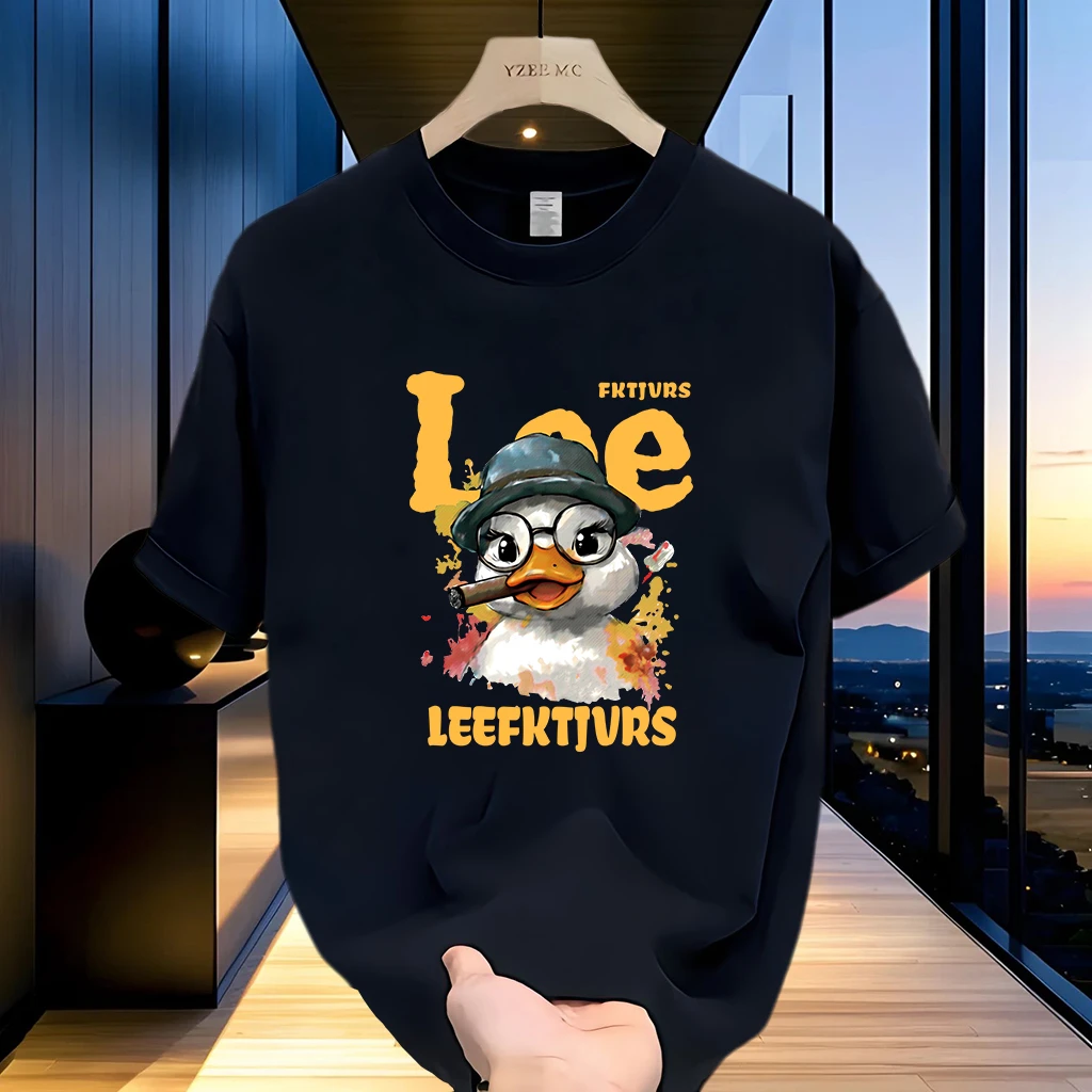 美式痞帅重磅纯棉短袖T恤青年男女款夏季ins潮牌男士圆领百搭上衣