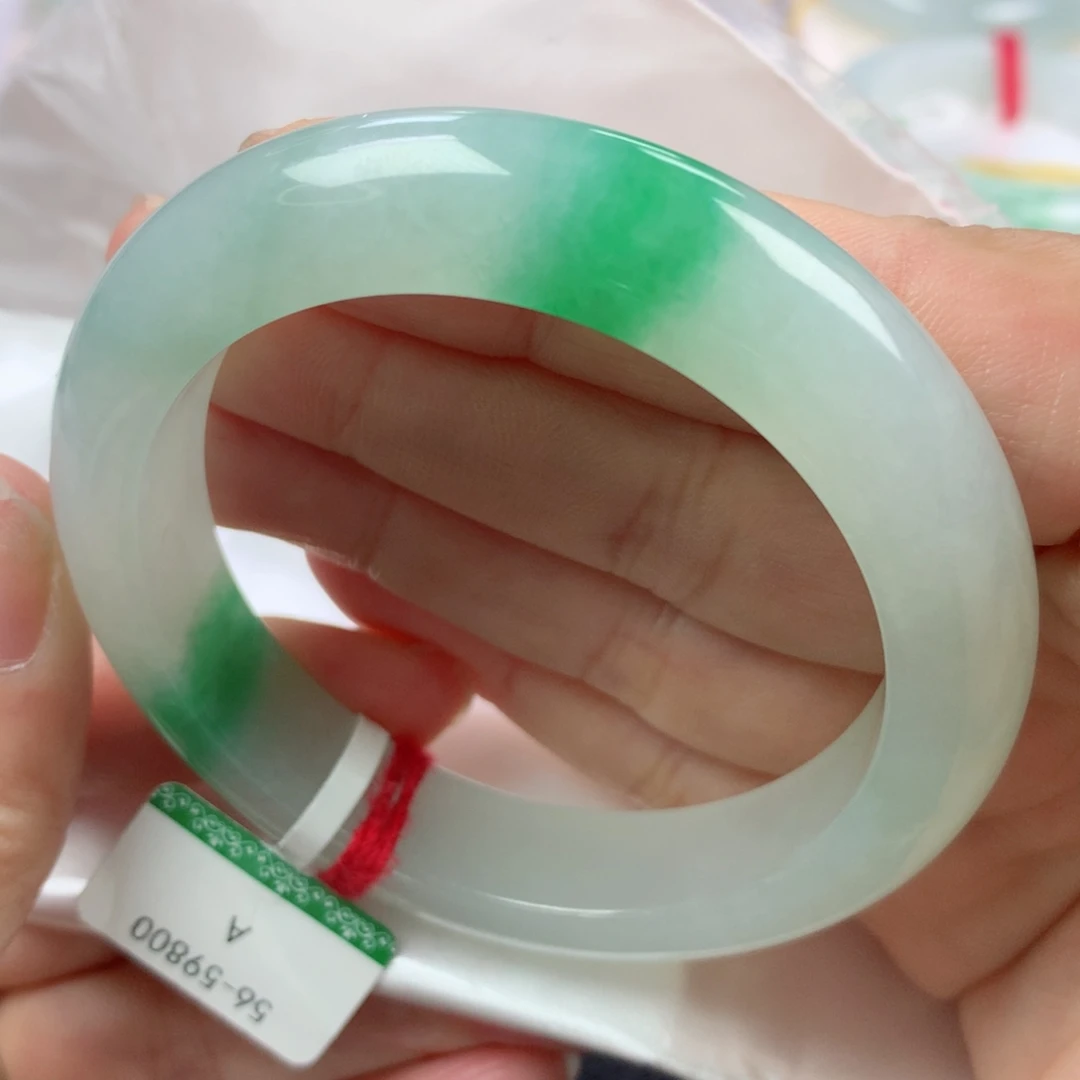 未镶嵌手镯翡翠缅甸天然翡翠56圈