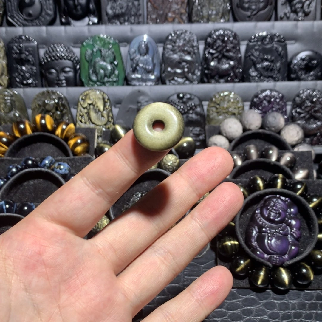 黔***成黑曜岩未镶嵌颈饰