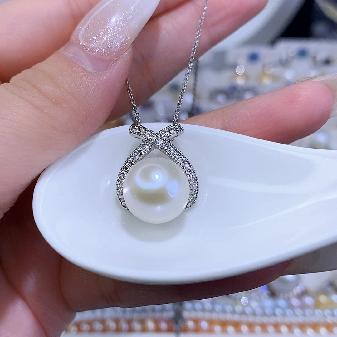 颈饰合金淡水珍珠F