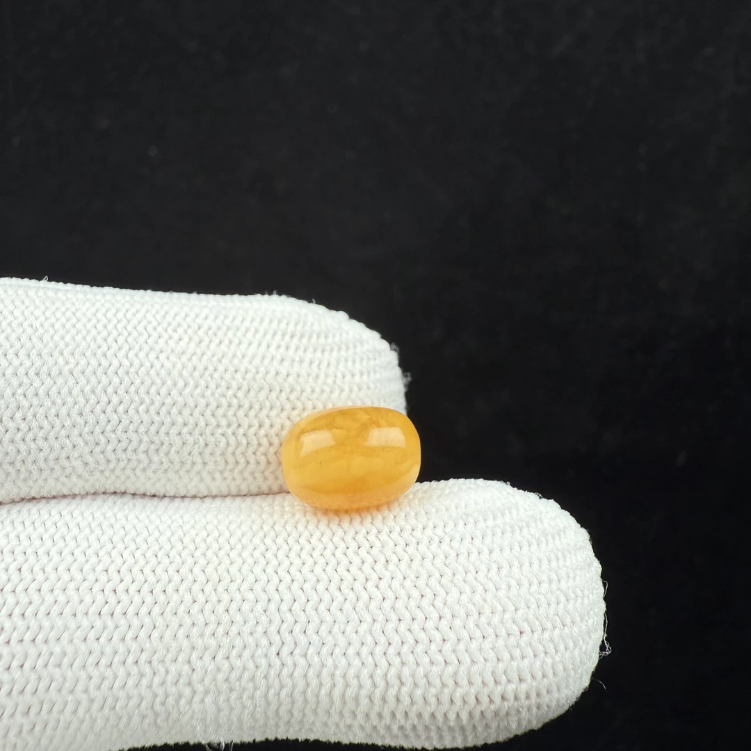 K7130天然原矿蜜蜡 鸡油红桶珠8*11mm支持鉴定假一罚十