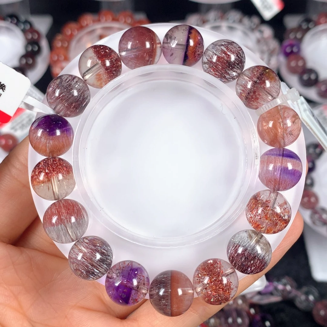 水晶手链未镶嵌稀有色彩超七12.1