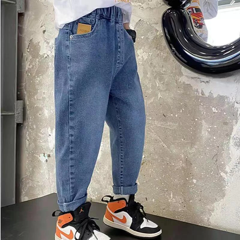 男童牛仔长裤童装中裤薄款儿童牛仔夏季牛仔裤子