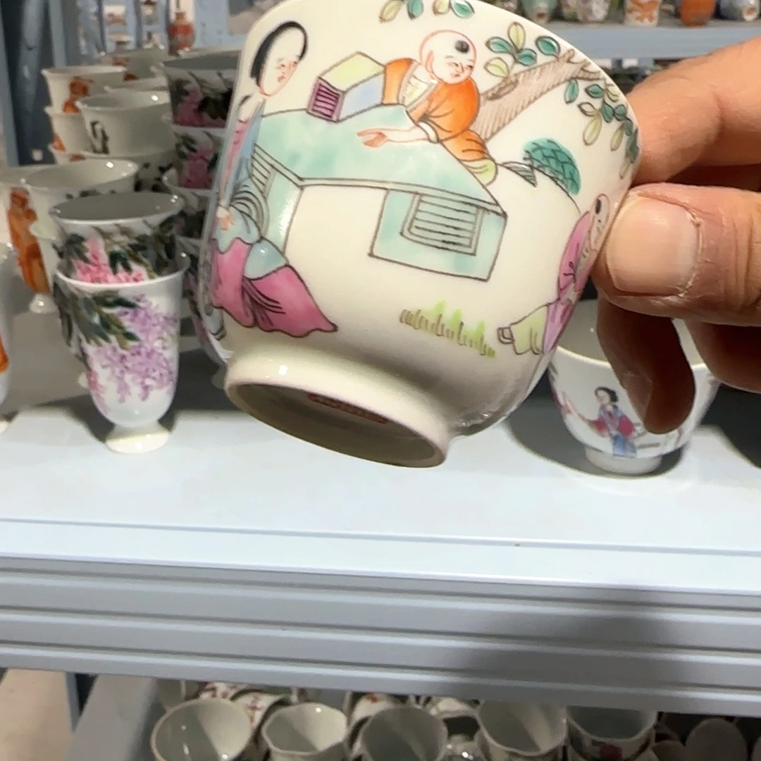 瓷片摆件手绘瓷器全部处理