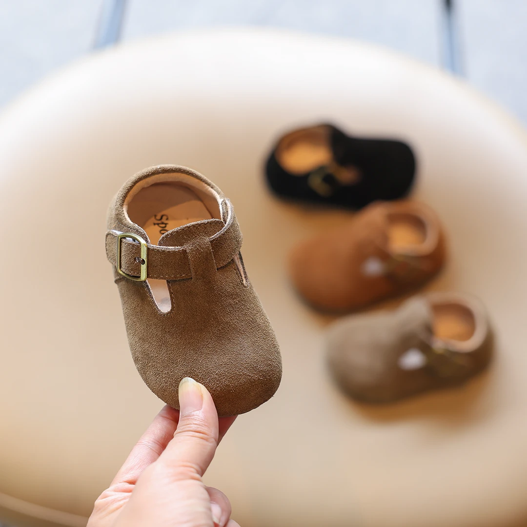 宝宝学步鞋勃肯鞋春秋季防滑休闲女童婴儿软底复古幼儿皮鞋雅丹风